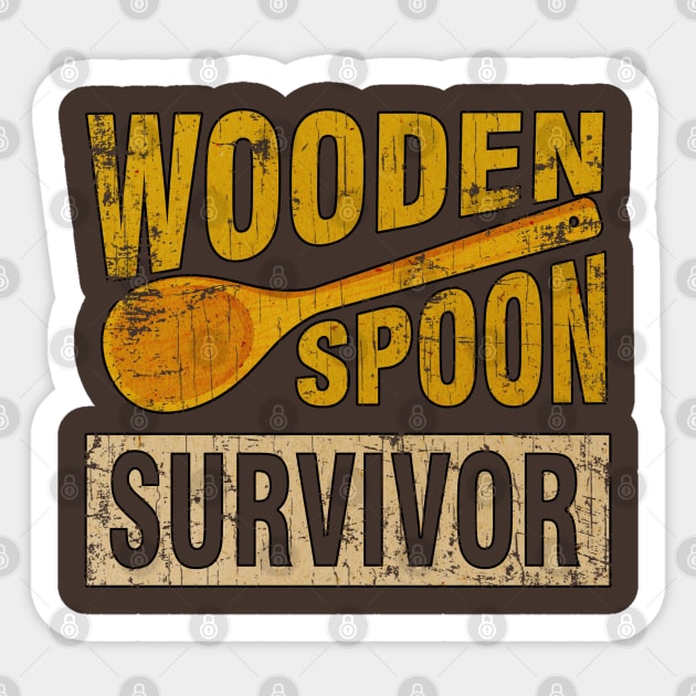 Wooden Spoon Survivor Vintage Sticker by 14RF